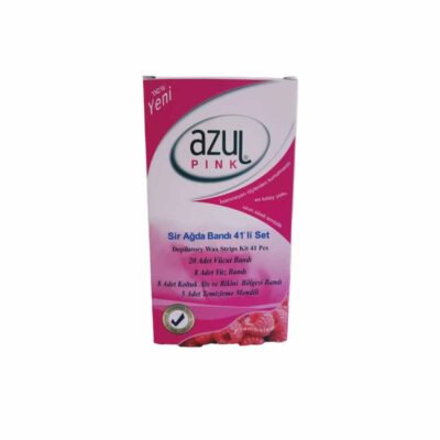 Azul Sir Ağda Bandı 41Li Pudralı/Azul Cold Wax Strips with powder pink 41pcs kit