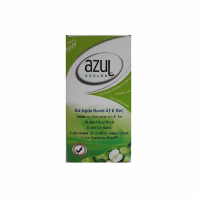 Azul Azulen Sir Ağda Bandı set 41 parça/Azul Azulen Cold Wax Strips Kit 41 pcs